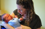 Wyatt gets a good look at Aunt Diana's curls