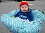 First time in the "big boy" grocery cart seat